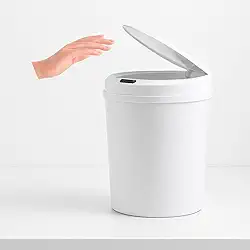 Lixeira Automática Redonda 5 Litros com Sensor - Branca