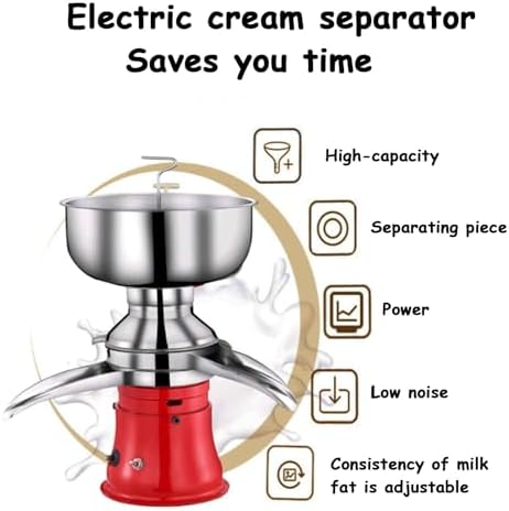 Cream Centrifugal SeparatorMilk Skimmer Multifunctional Electric Milk Cream Separator for Turning Raw or Whole Milk into Cream and Skim Milk