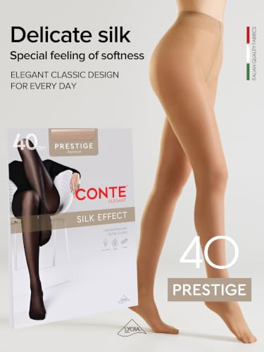 Image of Conte Women's Classic Silky Semi Opaque Pantyhose Tights Prestige 40 Den