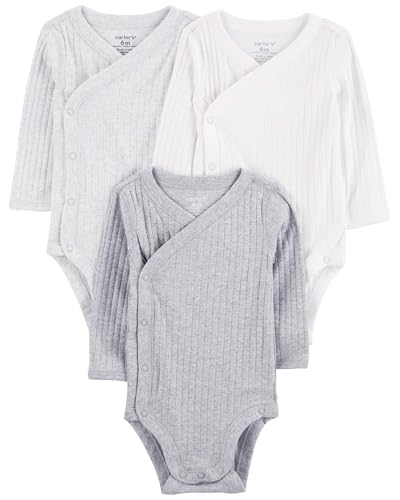Image of Carter's 3-Pack Side-Snap Little Baby Basics Bodysuit, (Boys)