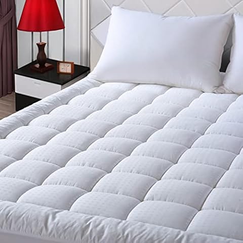 EASELAND Queen Mattress Pad with Quilted Fitted Protector Cover