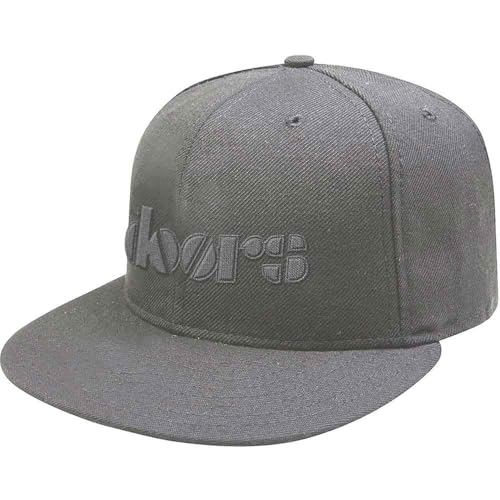 Image of The Doors Baseball Cap Classic Band Logo Official Silver Grey Snapback One Size