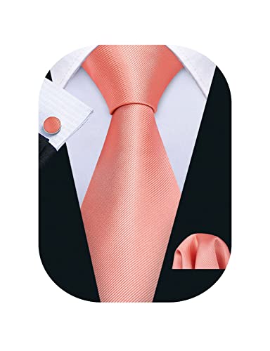 Barry.Wang - Corbata - Hombre Rosa Coral 5107 Talla única Cover