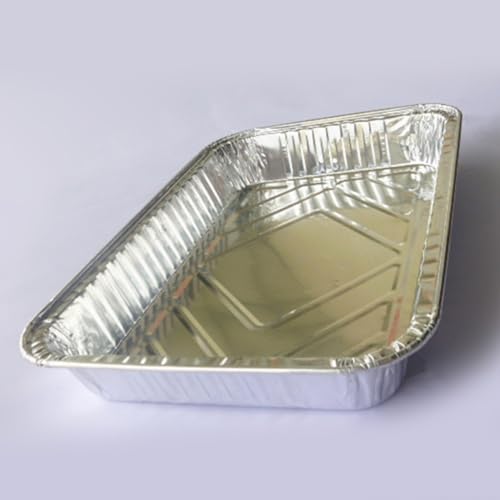 Bandejas de papel de aluminio para barbacoa aluminio reciclable recoge grasa plata 4