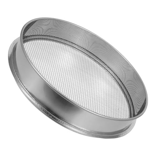 CAXUSD Tamiz Manual De Acero Inoxidable para Tierra De Jardín Criba Redonda Resistente y Versátil para Tamizar Compost Suelo y Hortalizas Ahorro Fácil Limpieza