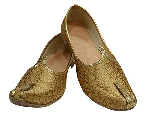 Stop n Style Mens Gold Antique Wedding Shoes Formal Handmade Jooti Ethnic Jutti Mojari2