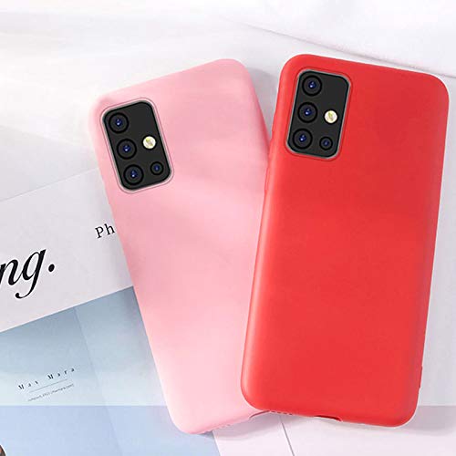 Capa Vermelha Samsung Galaxy A71 Silicone Flexível Antiqueda Soft-Touch
