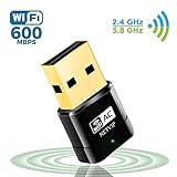 Compatibilidad: El NETVIP USB-5B01 es un adaptador USB 802.11ac que añade conectividad inalámbrica 5G a los portátiles y equipos PC de sobremesa Windows, Mac OS de la manera más cómoda. Mejora la eficiencia general de la Wi-Fi doméstica.