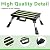 GarfatolRv Aluminum RV Steps, 4-Level Adjustable Folding Step Stool with Non-Slip Rubber Feet, Non-Slip Fluorescent Strip Platform Rv Accessories, Supports Up to 1000 lbs - Black