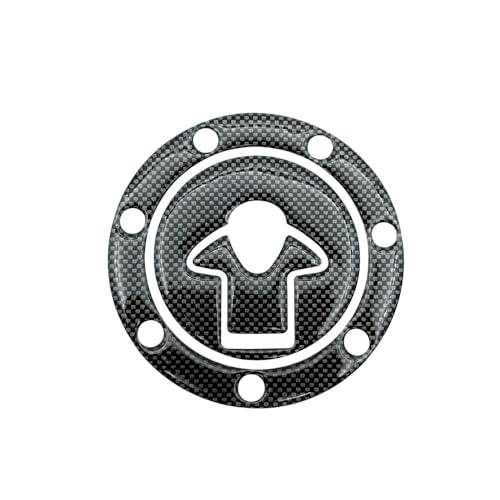 Autocollant bouchon réservoir gaz moto universel carbone