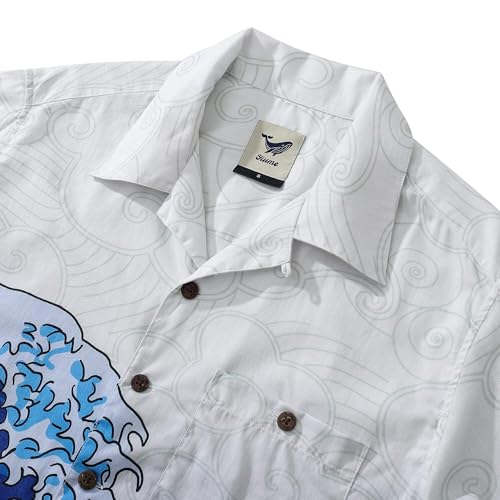 Tropical Hawaiian Shirt for Men Exotic Charm Print Cotton Button-Down Short Sleeve Aloha Shirt2