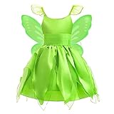 Cimefi Disfraz de Campanilla para niña con diseño de Campanilla, color verde