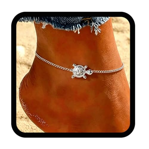 Image of Yalice 925 Sterling Silver Ankle Bracelets for Women Dainty 14K Gold Plated Anklets Set Shiny Waterproof Ankle Chain Cross Beach Foot Jewelry Gifts