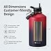 WixByti One Gallon Water Bottle Insulated, Triple Wall Vacuum Cold for 48 Hrs & Leak-proof & Non-BPA, 128oz Christmas Stainless Steel Gifts Water Jug with Paracord Handle Straw Spout Lids