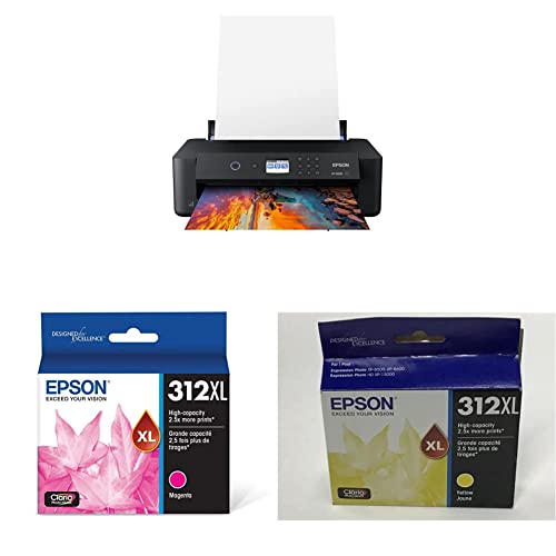 Image of Epson Expression Photo XP-15000 Wireless Color Wide-Format Printer - T312 Claria Photo HD Ink High Capacity Magenta & Yellow Cartridges