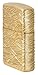 Zippo Luxury Waves Design Armor Tumbled Brass Pocket Lighter