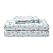 Eddie Bauer Tossed Snowflake Flannel Sheet Set, Queen, Blue
