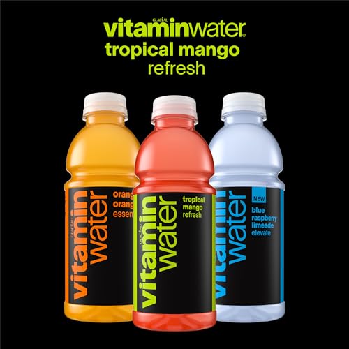 Image of vitaminwater Refresh Tropical Mango Nutrient Enhanced Flavored Water Beverage, 20 fl oz Bottles, 12 Pack