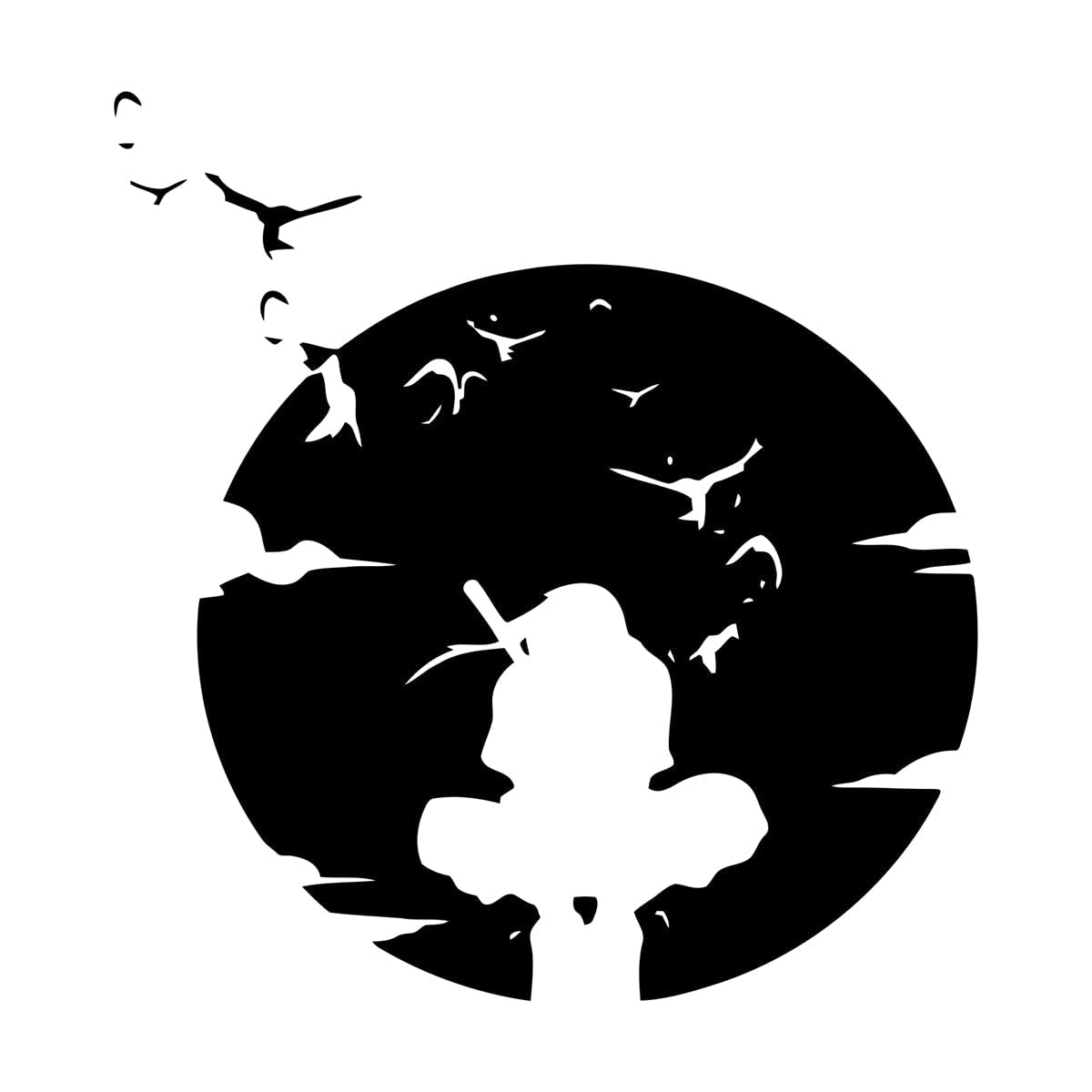 Anbu Itachi Under The Moon Wall Sticker Home Bedroom Kids Room Art Anime Decoration Vinyl Removable Small - 42x44cm — image 1
