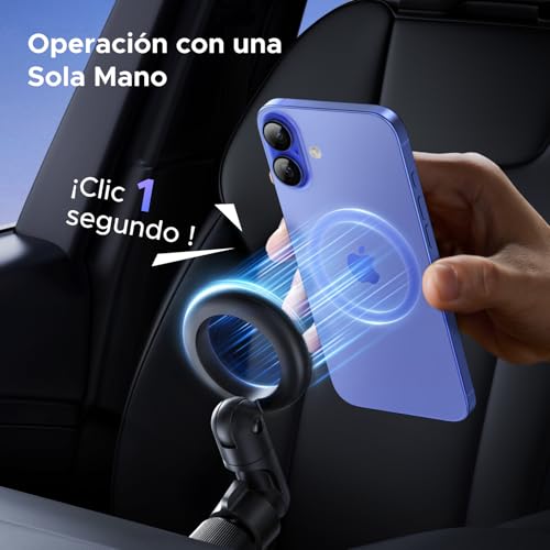 UGREEN Soporte Móvil para Coche con MagSafe Rotación 360°, Súper Estable con 20 Imanes N52, para Rejilla de Ventilación Horizontal Compatible con iPhone 17/17 Air/17 pro/17 Pro MAX/Samsung - imagen 5