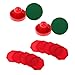 Nobranded 4Pcs 95mm Air Hockey Felt Pushers Paletas con 10Pcs 63mm Pucks