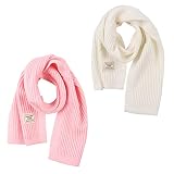 Zsedrut Kids Winter Scarf Little Girls Soft Neck Warmer Boy Cold Weather Scarves For Fall Winter (Wh
