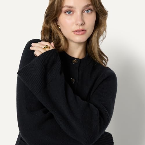 Amazon Essentials Women's Regular-Fit Long-Sleeve Cardigan with Bell Sleeves and Shaped Waist, Black, X-Small - image 5