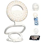 60 LED Foldable Selfie Light, 3 Colors Magnetic Portable Phone Light -Video Conference Lighting with Magnetic Ring, 360° Rotation Ring Light for Phone Selfie/Video Conference/Makeup.