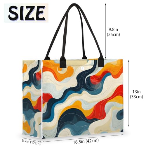 Abstract Colored Cloud Tote Bag for Women Large Beach Bag Reusable Tote Bags for Work Travel Beach Shopping2
