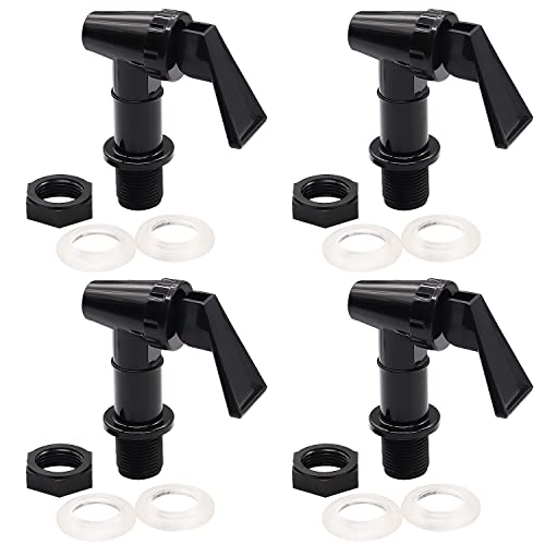 Sunxeke 4Pcs Spigot Spout Cooler Faucet Bpa-Free Dispenser Hole Replacement Cooler Tap Water Dispenser Faucet Plastic Reusable N-022-Bk #TOP8
