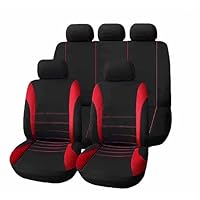 9 stuks Autostoelhoezen voor VW Amarok 2022-2024, Stoffen Stoelhoezen Ademende Comfortabele Hoezen Ondersteunt Beschermer Accessoires,Black and Red 9 stuks Autostoelhoezen voor VW Amarok 2022-2024, Stoffen Stoelhoezen Ademende Comfortabele Hoezen Ondersteunt Beschermer Accessoires,Black and Red