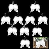 ORNOOU Angel Wing Ornament - Angel Feather Wings for Crafts 10 Pack White Mini Angel Wings, DIY...