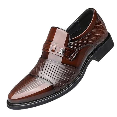 Men's Formal Shoes,British Work OfficeBusiness Leather Shoes Banquet Wedding Prom Dress Shoes,Brown B-38/UK 5.5/US 6.5