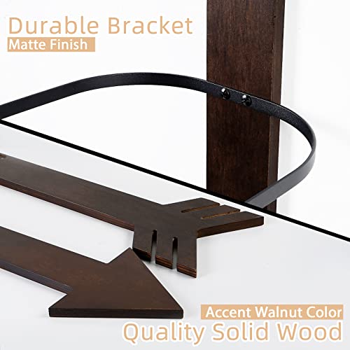 Hydermus Cowboy Hat Rack 6 Pieces Western Decor Hat Organizer Rustic Wood Arrow Hat Holder Cowboy Hat Hanger For Display And Storage Cowboy Hat Storage Decoration In Closet Bedroom Walnut #TOP3