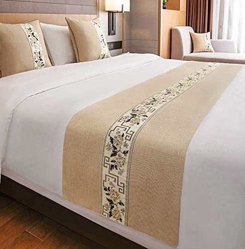 Corredor De La Cama Pañuelo De Corredor De Cama De Lujo, Ropa De Cama Para El Hogar, Bufanda De Protección, Toalla De Cama, Decoración, Cubierta De Cama Para Dormitorio, Hotel, Tamaño Doble Reina Rey Cover