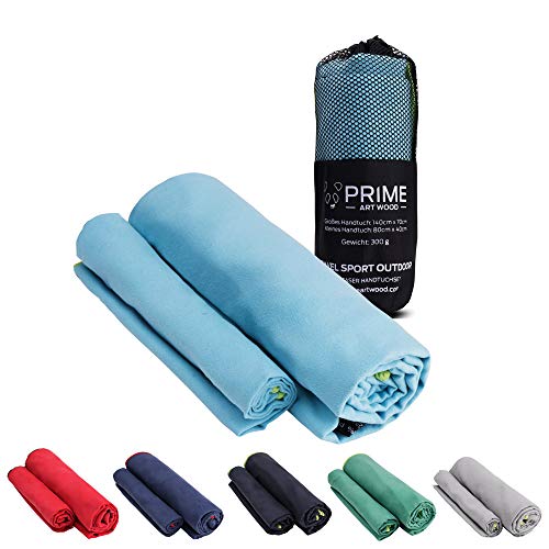 PRIME ART WOOD Microfibre Towels Turquoise Blue Quick-Drying Towels Mobile Phone Shower Towel Sports Towel Bath Towel Bath Towels Underlay Hair Travel Bath Beach Towels Hiking Towel