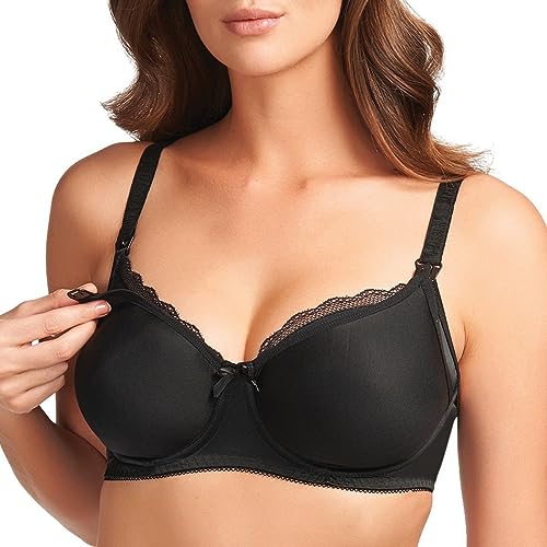 Freya Women's Pure Uw Moulded Nursing Bra, Black, 34GG