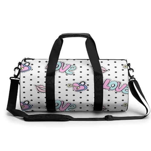 Sac de voyage sac week-end Amour Rose duffel bag randonnée camping 45cm