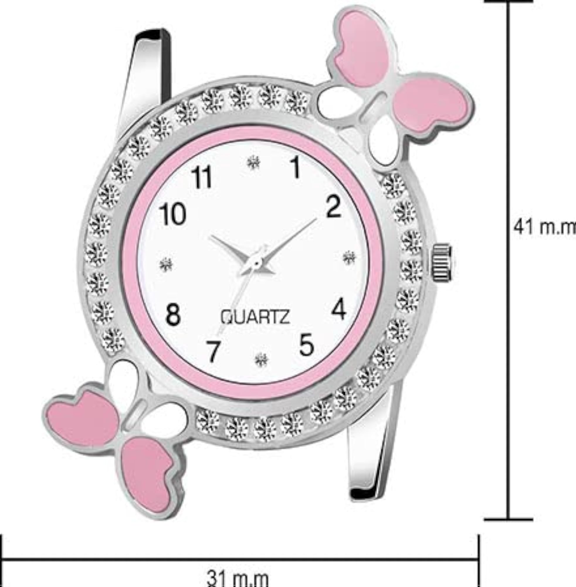 Women's Premium White Dial Diamond Analog Watch