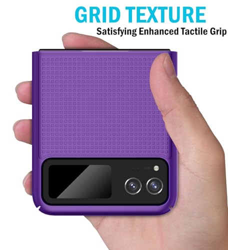 Nakedcellphone Grid Series for Motorola RAZR (2023) Flip Phone Case, Purple - image 3