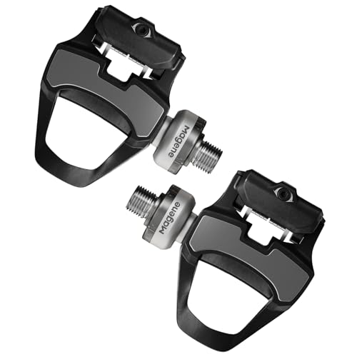 Magene P715 Dual-Sensing Side Power Meter Cycling Pedals, Silver, ±1% Accuracy Bike Power Meter,...