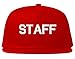 Staff Club Concert Event Mens Snapback Hat Cap Red