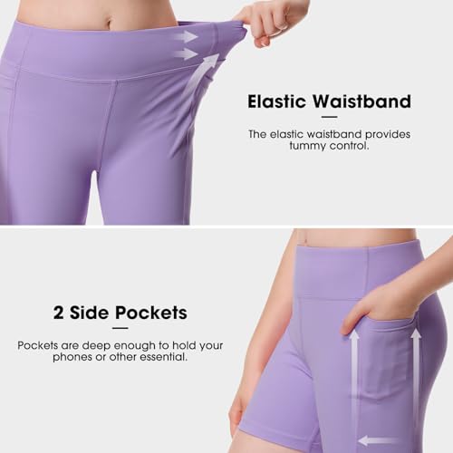 ANIVIVO Shorts de vôlei atléticos de elastano para meninas - Shorts de dança e ioga para jovens de 1