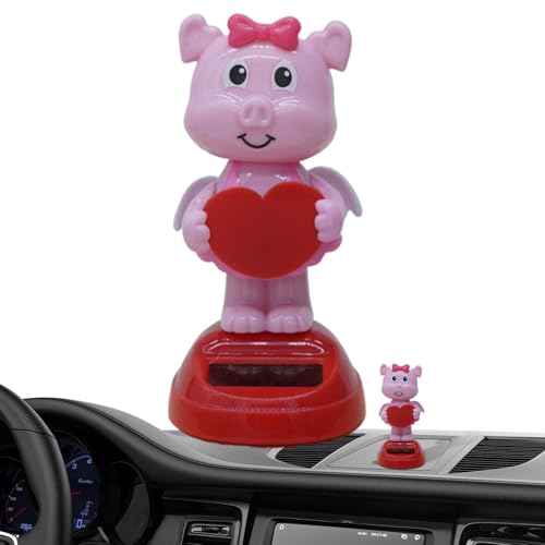 Genérico Animal bailarín Solar: muñeco cabezón con de Animal Que Funciona con energía Solar | Lindo Adorno para Tablero de Instrumentos Que se balancea con una Mascota | Figura de Baile Animada