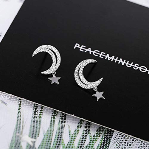 Boucles d'oreilles fille coeur bijoux lune et étoile idée cadeau anniversaire