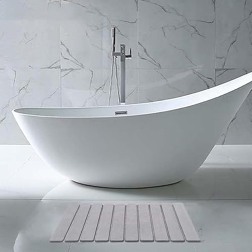 Tapis de douche antidérapant et tapis de bain à séchage rapide en pierre - 4