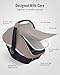Blissful Diary Baby Car Seat Cover, Extra Large Mesh Window, Breathable Muslin Cotton, Infant Windproof Canopy, Agreeable Gray