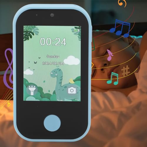 キッズフォンデジタルカメラ、MP3音楽プレーヤーセルフィーカメラ付きキッズスマートフォン、1080P 48MPカメラ2.8インチIPSタッチスクリーン子供用電話おもちゃ、タイプC充電 (青)