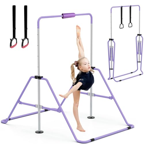 GYMMAGE Gymnastics Bars, Junior Training Kip Bar Gymnastics Equipment for Home Garden, Adjustable...