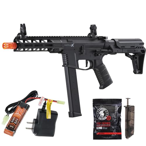 Lancer Tactical Gen 2 9mm Battle X CQB Lightweight Carbine Nylon Polymer AEG w/Battery & Charger